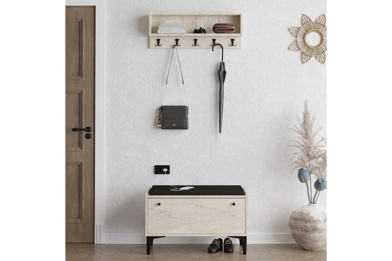 Gladfield Skoskap 80 cm - Beige - Oppbevaring - Skooppbevaring - Skoskap