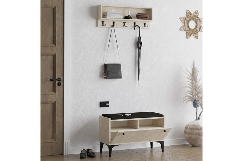 Gladfield Skoskap 80 cm - Beige - Oppbevaring - Skooppbevaring - Skoskap