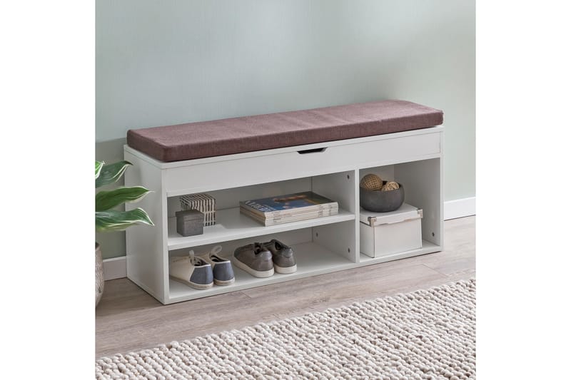 Gunnersbury Skohylle 104x32 cm - Hvit - Oppbevaring - Skooppbevaring