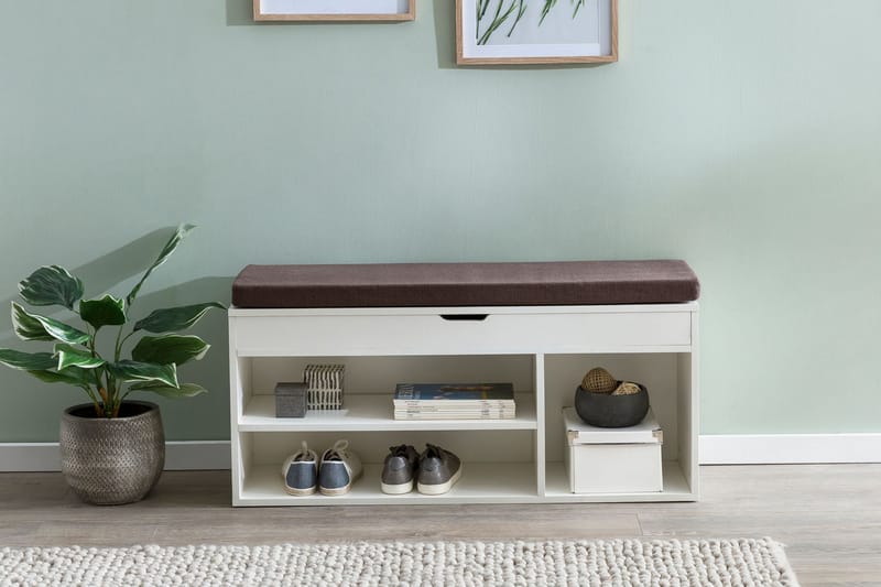 Gunnersbury Skohylle 104x32 cm - Hvit - Oppbevaring - Skooppbevaring