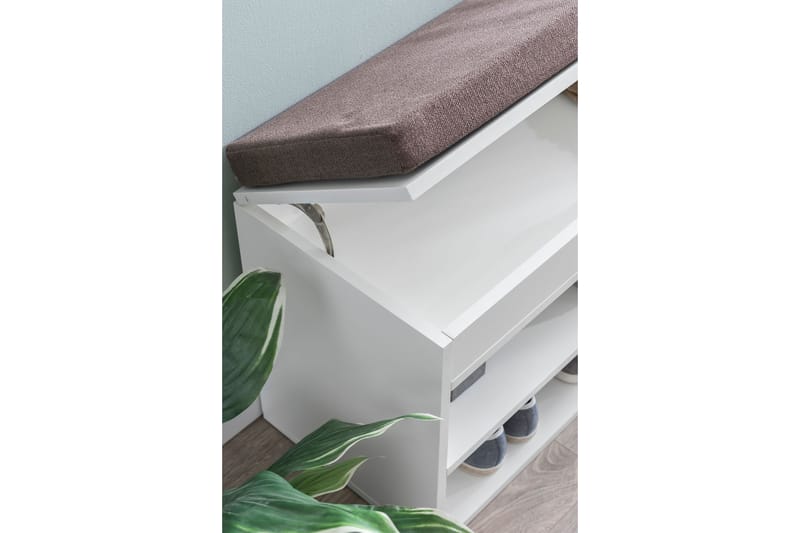 Gunnersbury Skohylle 104x32 cm - Hvit - Oppbevaring - Skooppbevaring