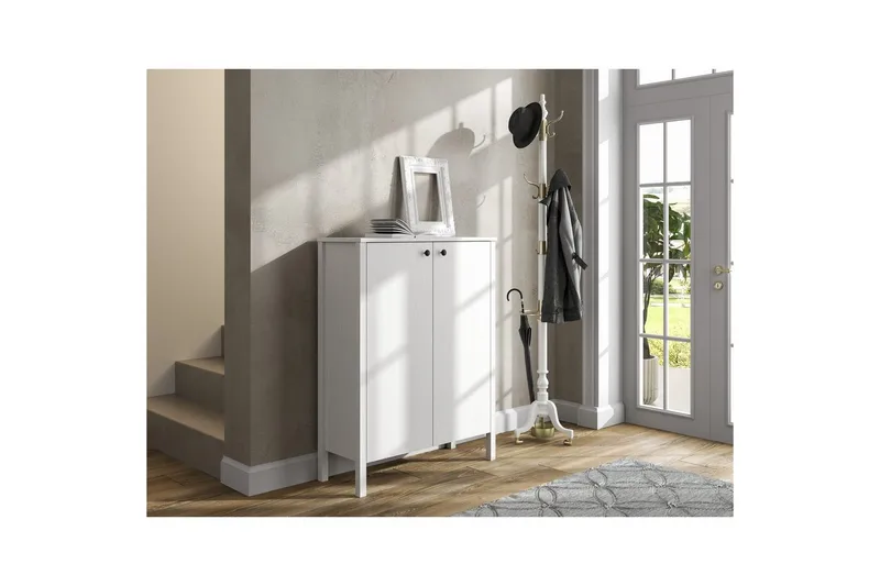 Haviland Skoskap 90 cm - Natur/Hvit - Oppbevaring - Skooppbevaring - Skoskap