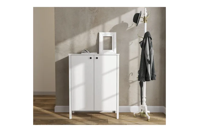 Haviland Skoskap 90 cm - Natur/Hvit - Oppbevaring - Skooppbevaring - Skoskap