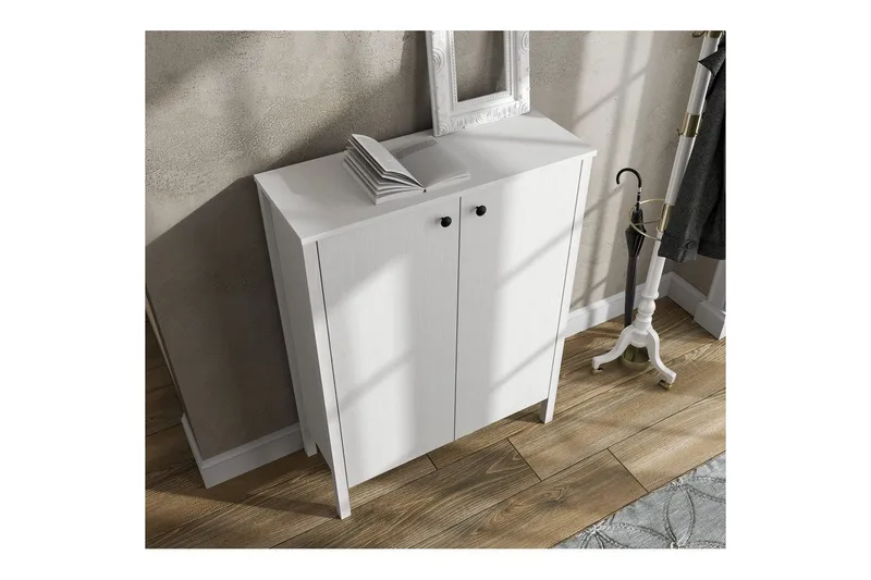 Haviland Skoskap 90 cm - Natur/Hvit - Oppbevaring - Skooppbevaring - Skoskap