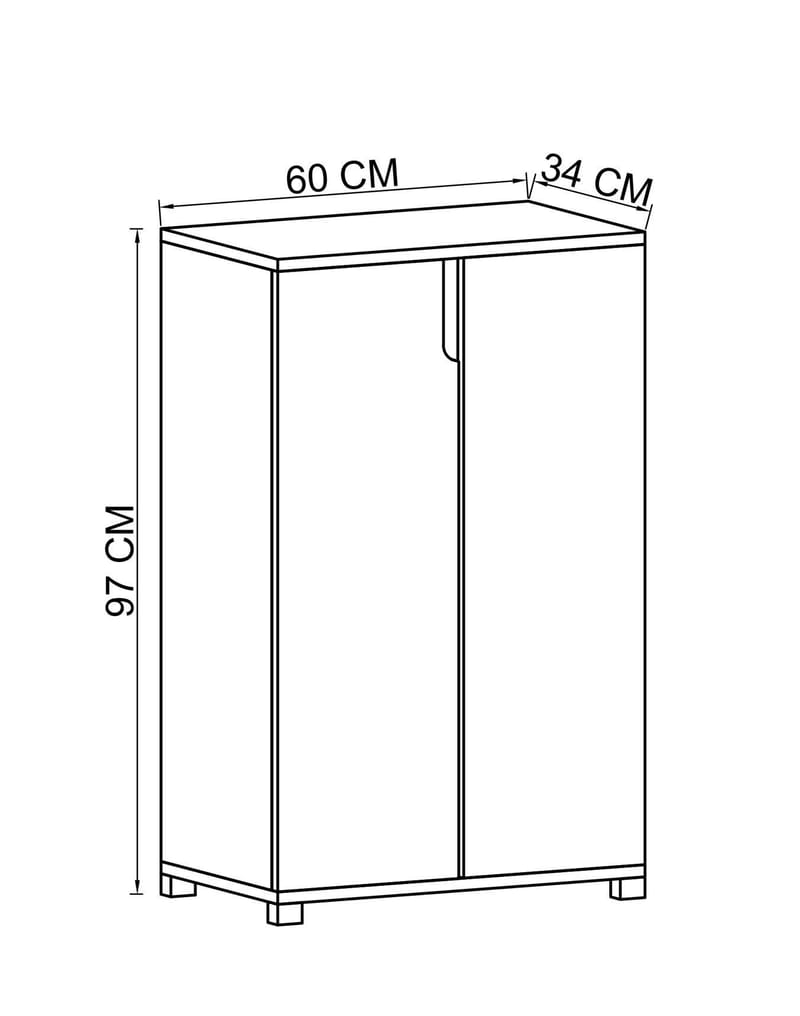 Hungirr Skoskap 60 cm - Hvit - Oppbevaring - Skooppbevaring - Skoskap