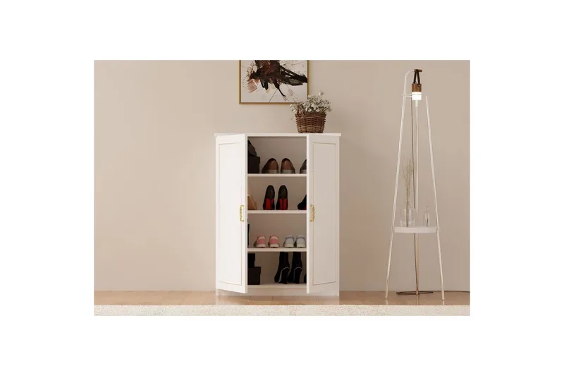 Ilena Skoskap 70 cm - Matt Hvit - Oppbevaring - Skooppbevaring - Skoskap