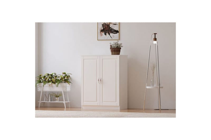 Ilena Skoskap 70 cm, Matt Hvit