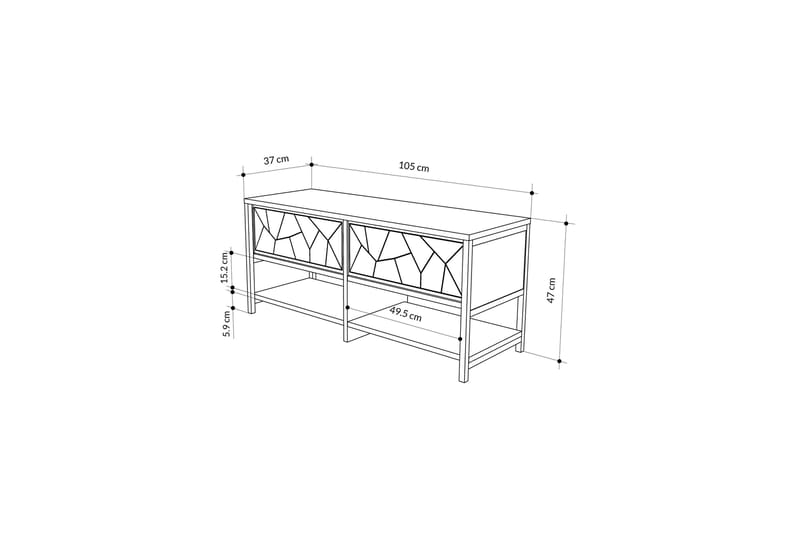 Inola Skoskap 105 cm - Brun/Eik - Oppbevaring - Skooppbevaring - Skoskap