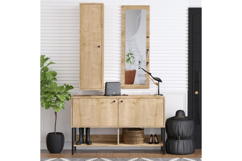 Juimed Skoskap 35x120 cm - Natur - Oppbevaring - Skooppbevaring - Skoskap