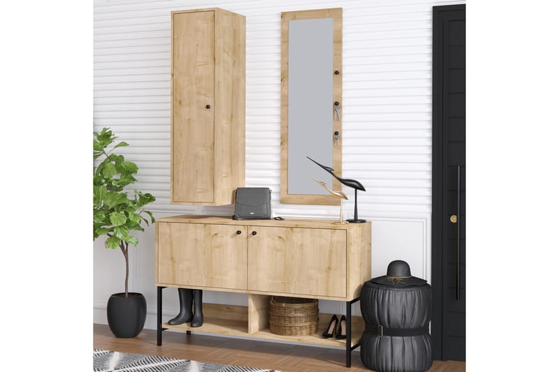 Juimed Skoskap 35x120 cm - Natur - Oppbevaring - Skooppbevaring - Skoskap