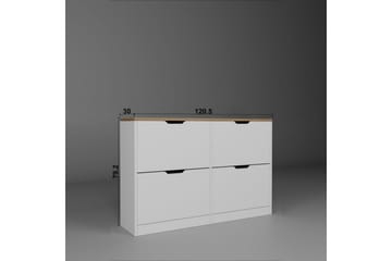 Kiichi Skoskap 120,5 cm - Valnøtt - Oppbevaring - Skooppbevaring