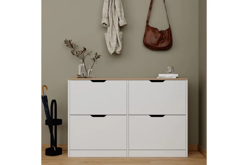 Kiichi Skoskap 120,5 cm - Valnøtt - Oppbevaring - Skooppbevaring - Skoskap