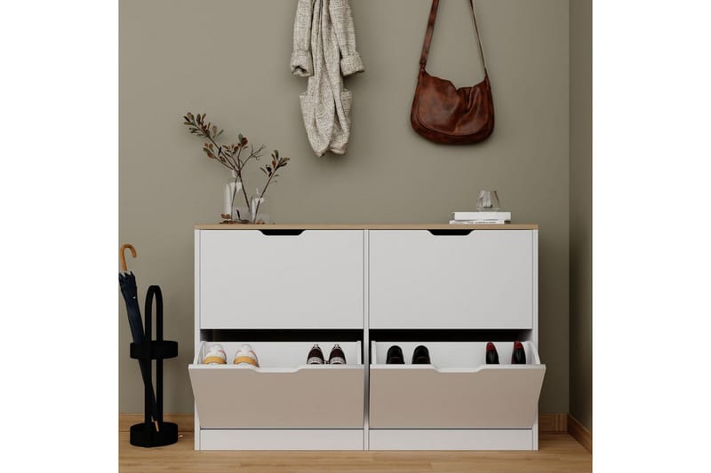 Kiichi Skoskap 120,5 cm - Valnøtt - Oppbevaring - Skooppbevaring - Skoskap