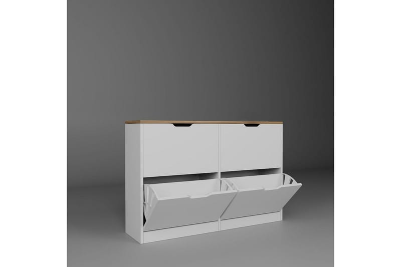 Kiichi Skoskap 120,5 cm - Valnøtt - Oppbevaring - Skooppbevaring - Skoskap