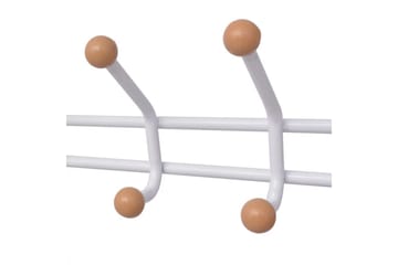 Klesstativ med skohylle 68x32x182,5 cm hvit - Oppbevaring - Skooppbevaring