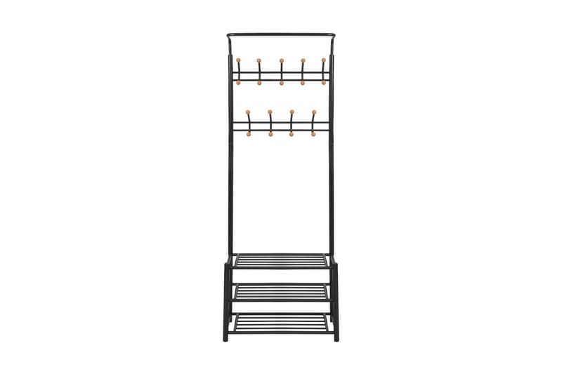 Klesstativ med skohylle 68x32x182,5 cm svart - Oppbevaring - Skooppbevaring