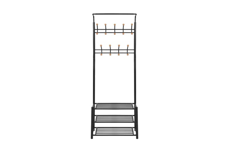 Klesstativ med skohylle 68x32x182,5 cm svart - Gangoppbevaring - Skooppbevaring - Skohylle & skostativ