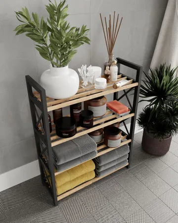 Lekora Multifunksjonshylle 64 cm - Svart - Oppbevaring - Skooppbevaring
