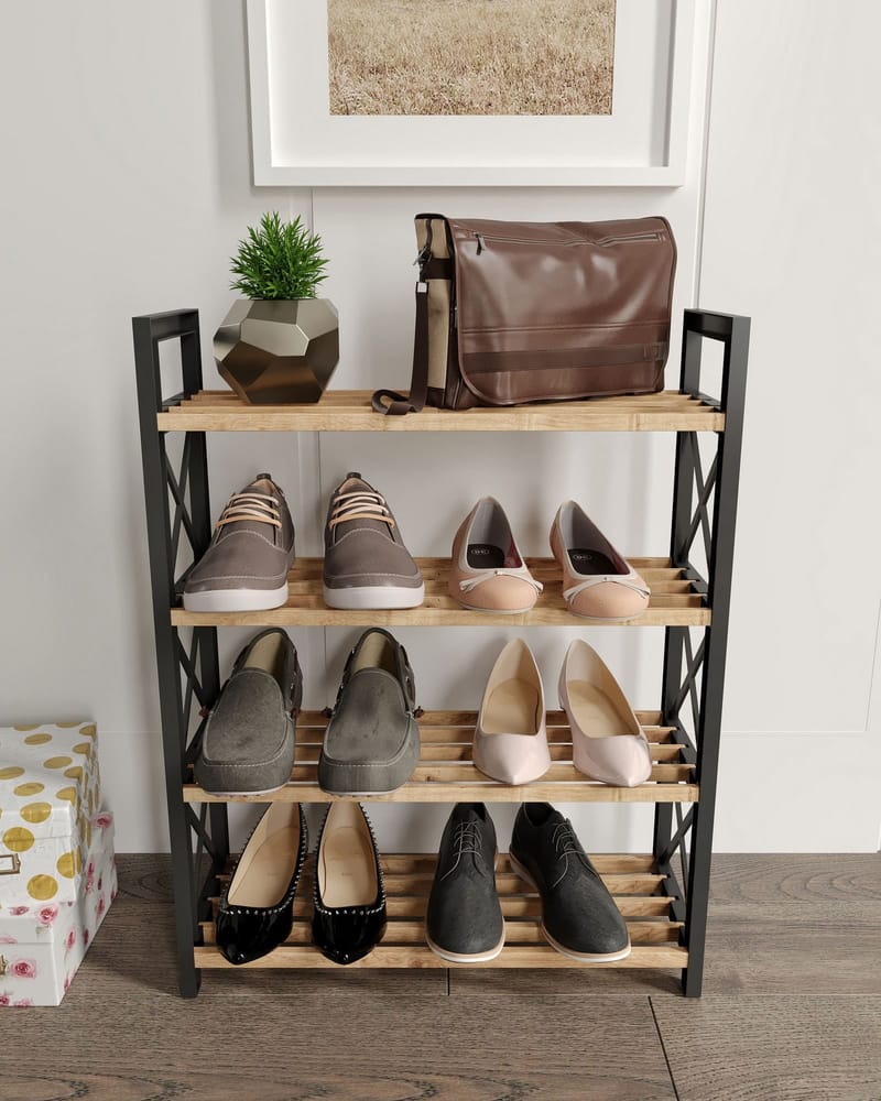 Lekora Multifunksjonshylle 64 cm - Svart - Oppbevaring - Skooppbevaring