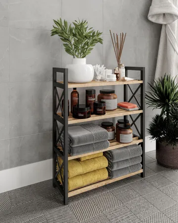 Lekora Multifunksjonshylle 64 cm - Svart - Oppbevaring - Skooppbevaring
