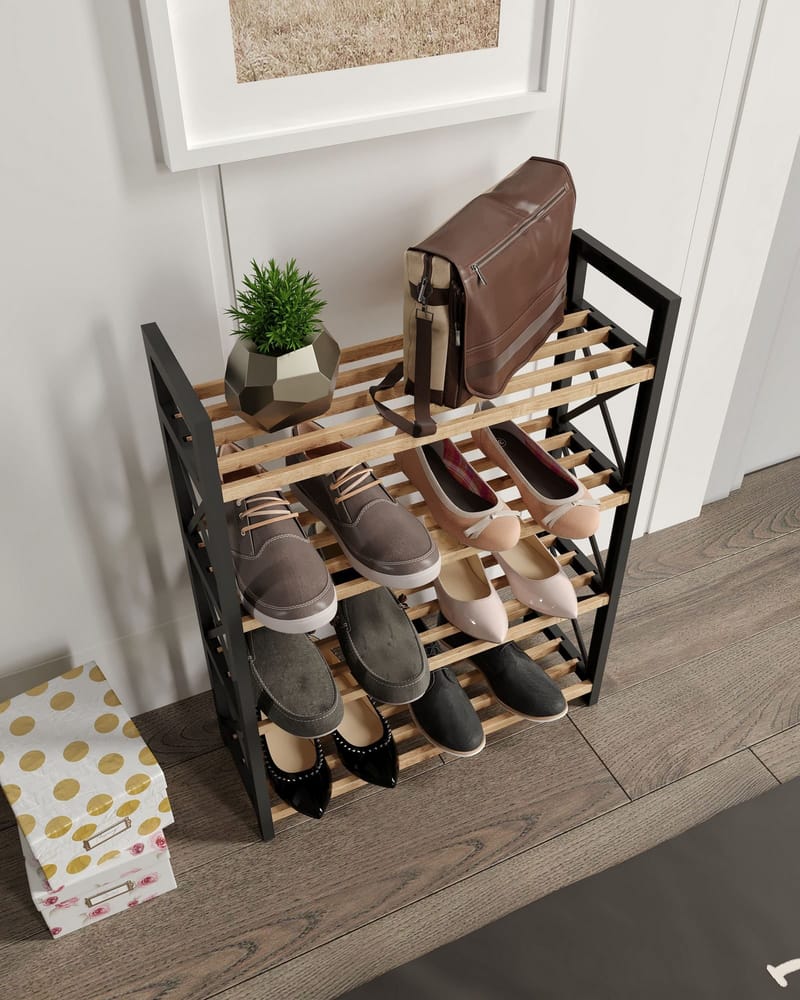 Lekora Multifunksjonshylle 64 cm - Svart - Oppbevaring - Skooppbevaring