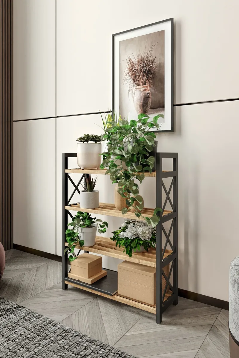 Lekora Multifunksjonshylle 64 cm - Svart - Oppbevaring - Skooppbevaring