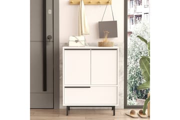 Liyakat Skoskap 74,8 cm - Hvit - Oppbevaring - Skooppbevaring