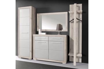 Luovaure Skoskap 119 cm - Brun/Hvit - Oppbevaring - Skooppbevaring - Skoskap