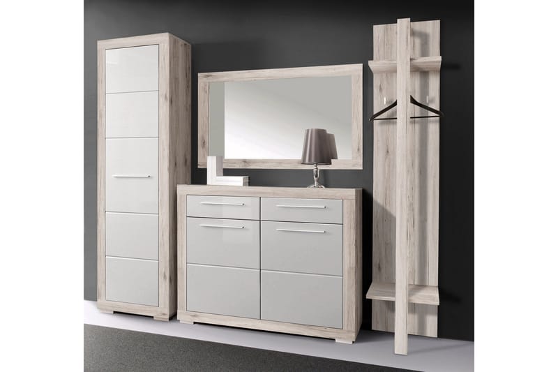 Luovaure Skoskap 119 cm - Brun/Hvit - Oppbevaring - Skooppbevaring - Skoskap