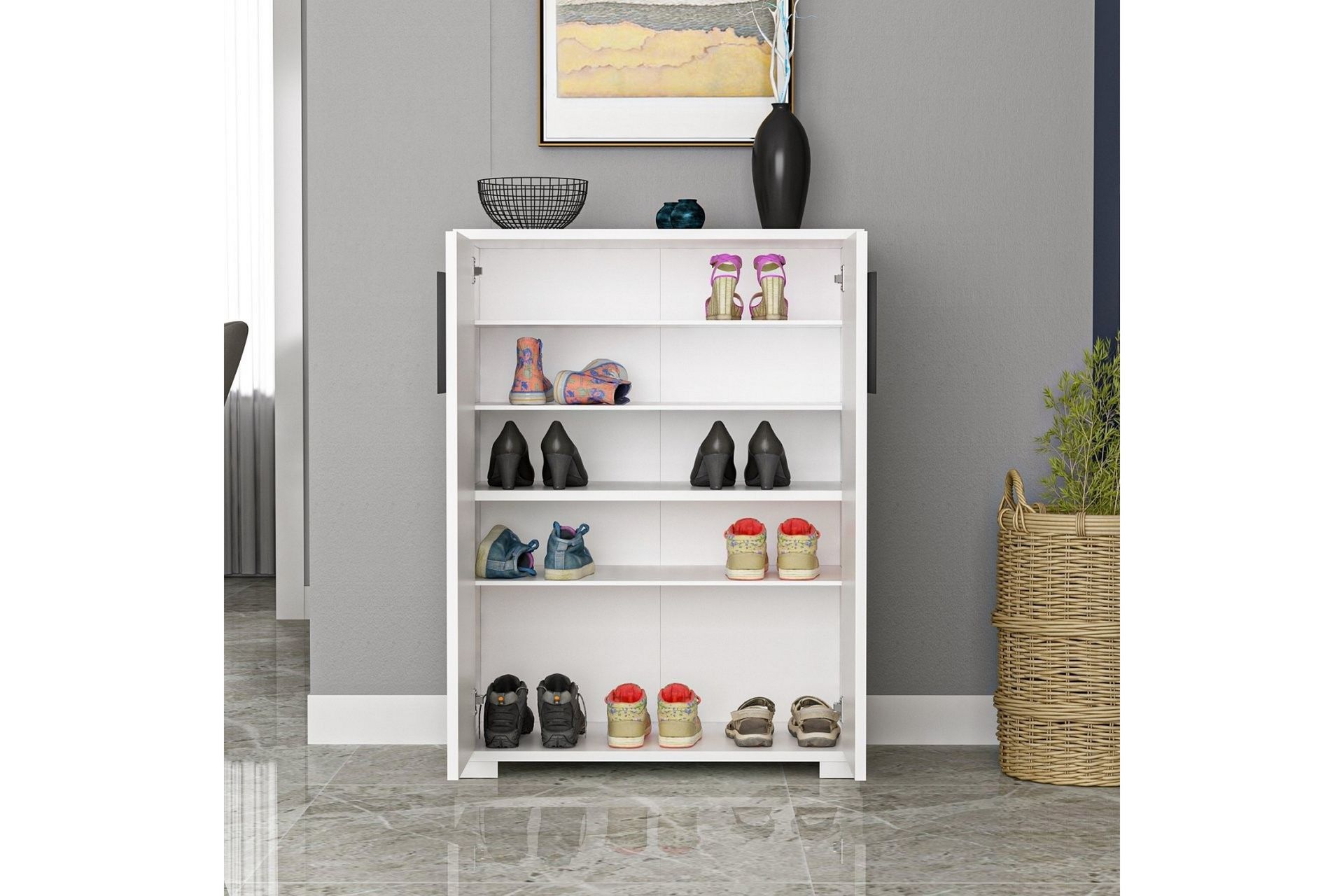 Lupa Skoskap 72 cm - Hvit - Oppbevaring - Skooppbevaring - Skoskap
