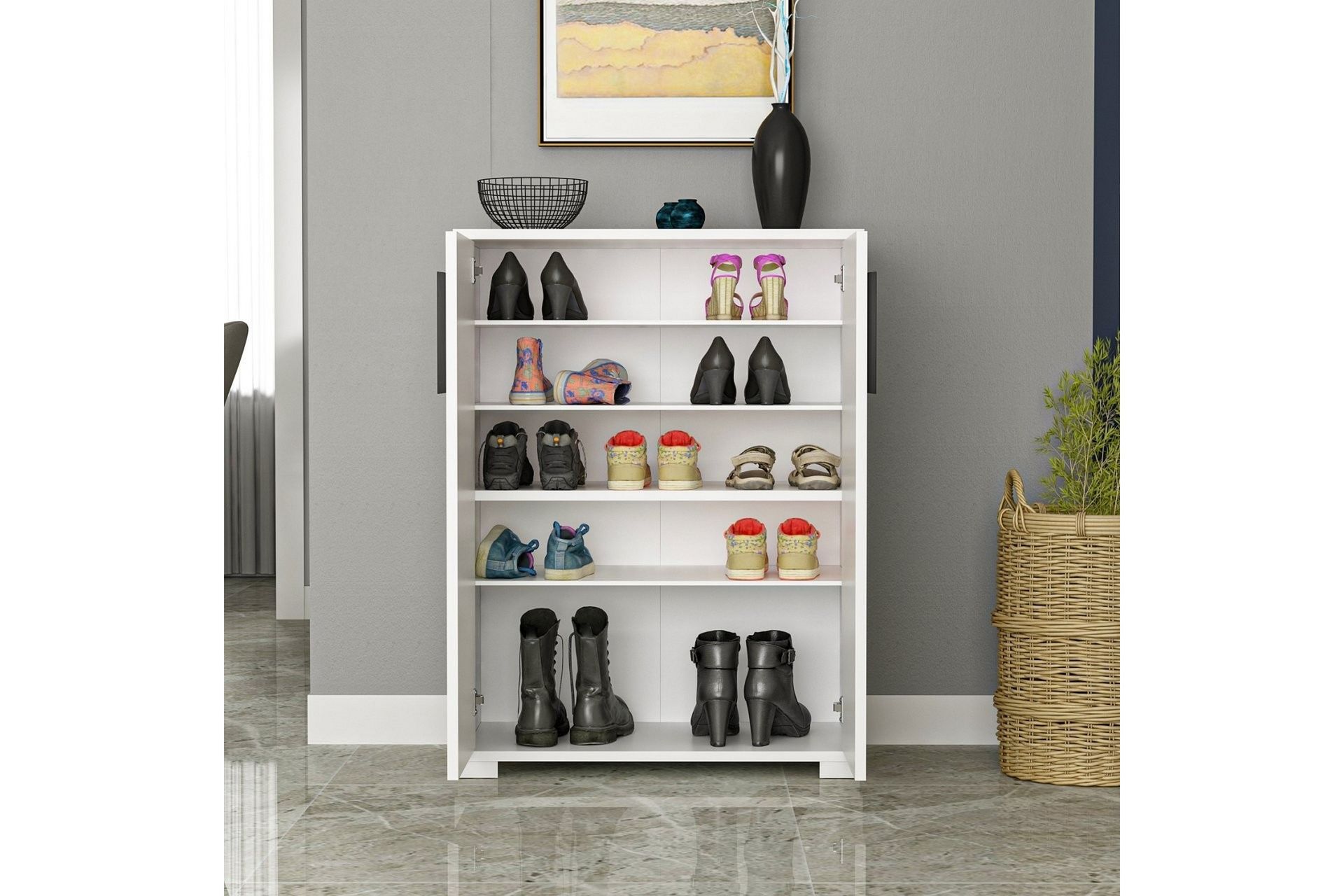 Lupa Skoskap 72 cm - Hvit - Oppbevaring - Skooppbevaring - Skoskap