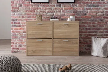 Metia Skoskap 120x24 cm - Brun - Oppbevaring - Skooppbevaring