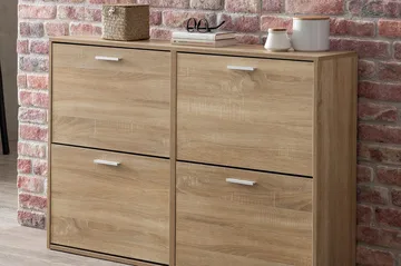 Metia Skoskap 120x24 cm - Brun - Oppbevaring - Skooppbevaring