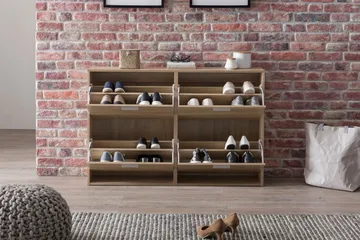 Metia Skoskap 120x24 cm - Brun - Oppbevaring - Skooppbevaring