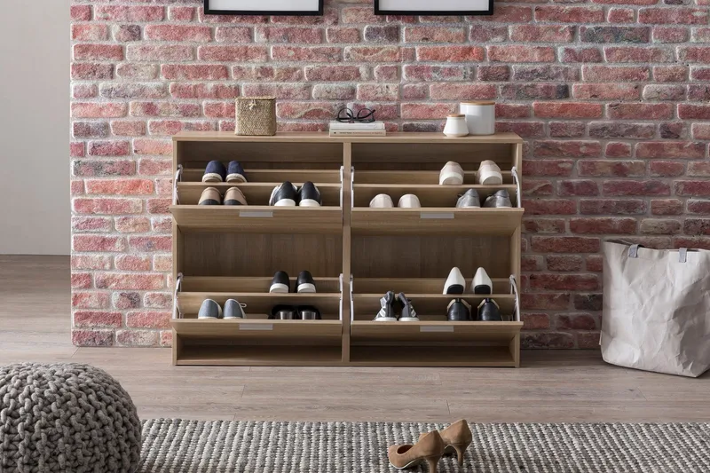 Metia Skoskap 120x24 cm - Brun - Oppbevaring - Skooppbevaring - Skoskap