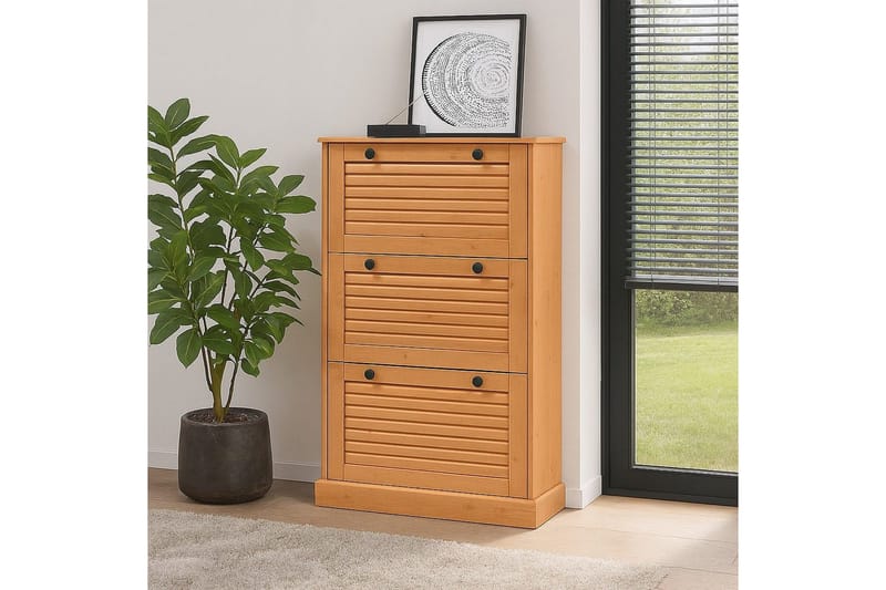 Mille Skoskap 75x130 cm - Brun - Oppbevaring - Skooppbevaring