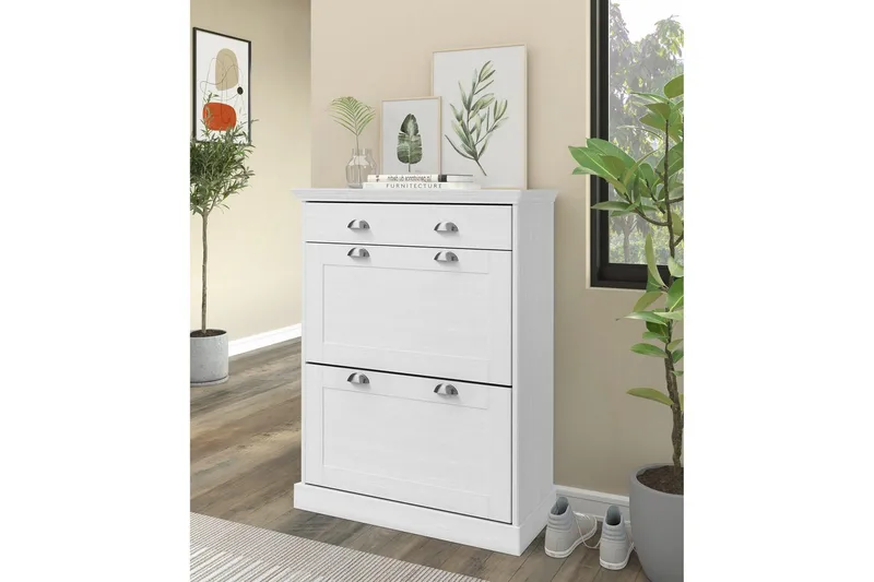 Motala Skohylle 80x105 cm - Hvit - Oppbevaring - Skooppbevaring - Skoskap