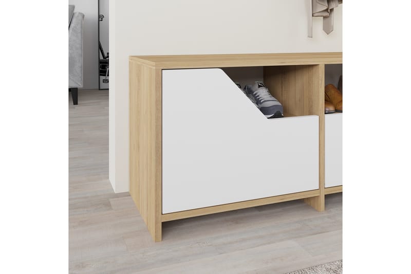 Nexus Skoskap 105 cm - Eik/Hvit - Oppbevaring - Skooppbevaring - Skoskap