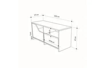 Nexus Skoskap 105 cm - Grå/Hvit - Oppbevaring - Skooppbevaring