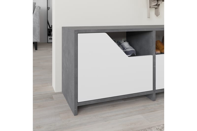 Nexus Skoskap 105 cm - Grå/Hvit - Oppbevaring - Skooppbevaring - Skoskap
