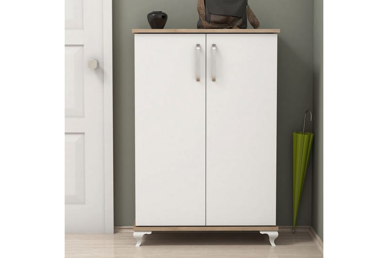 Oceania Skoskap 72 cm - Valnøtt / Hvit - Oppbevaring - Skooppbevaring - Skoskap