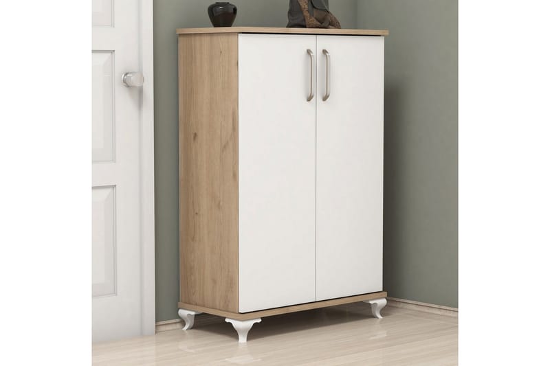 Oceania Skoskap 72 cm - Valnøtt / Hvit - Oppbevaring - Skooppbevaring - Skoskap