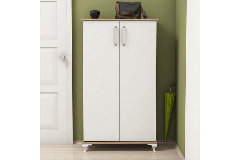 Plomer Skoskap 72 cm - Valnøtt / Hvit - Oppbevaring - Skooppbevaring - Skoskap