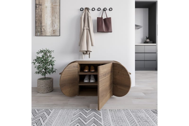 Pozy Skoskap 110 cm - Brun - Oppbevaring - Skooppbevaring