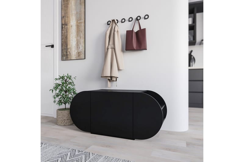 Pozy Skoskap 110 cm - Svart - Oppbevaring - Skooppbevaring - Skoskap