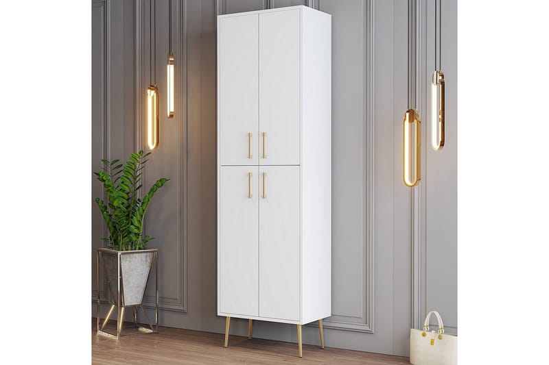 Retzow Skoskap 60 cm - Gull/Hvit - Oppbevaring - Skooppbevaring - Skoskap