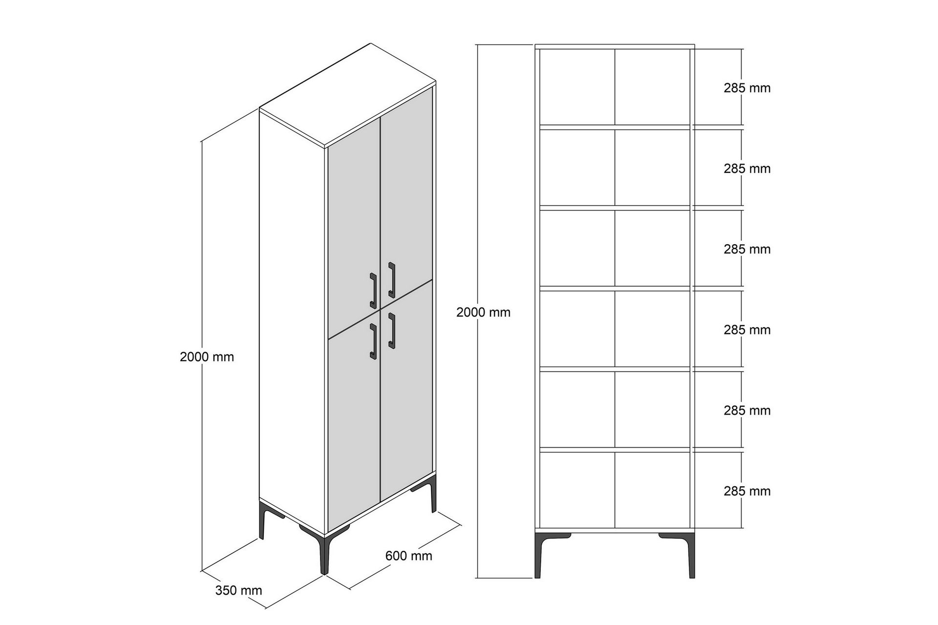 Retzow Skoskap 60x35 cm - Mørkebrun/Antrasitt - Oppbevaring - Skooppbevaring - Skoskap