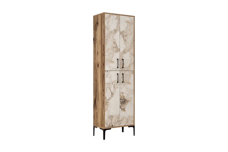 Retzow Skoskap 60x35 cm - Mørkebrun/Hvit - Oppbevaring - Skooppbevaring - Skoskap