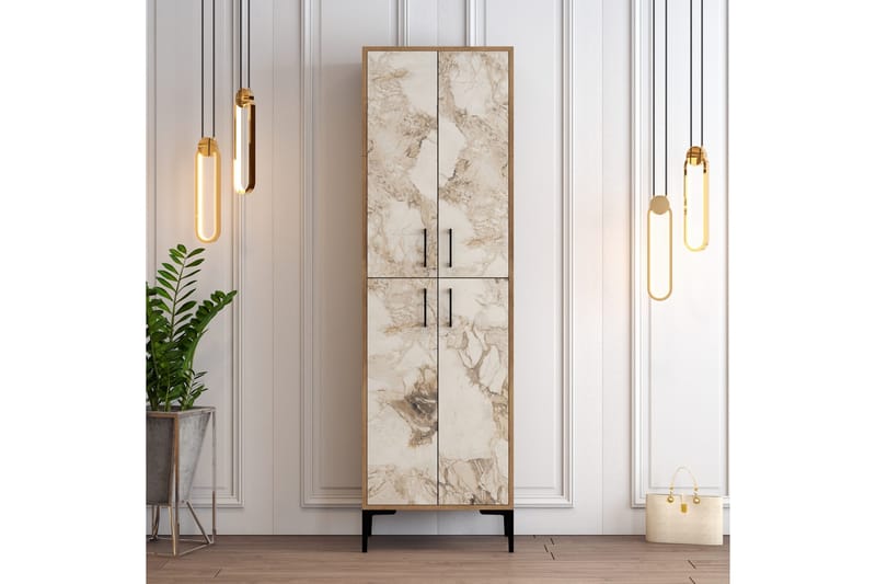 Retzow Skoskap 60x35 cm - Mørkebrun/Hvit - Oppbevaring - Skooppbevaring - Skoskap