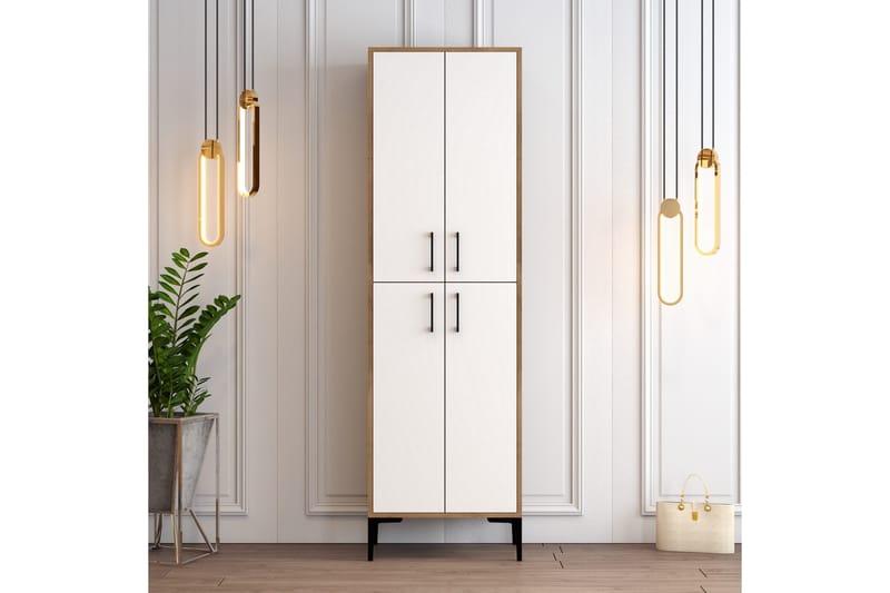 Retzow Skoskap 60x35 cm - Mørkebrun/Hvit - Oppbevaring - Skooppbevaring - Skoskap